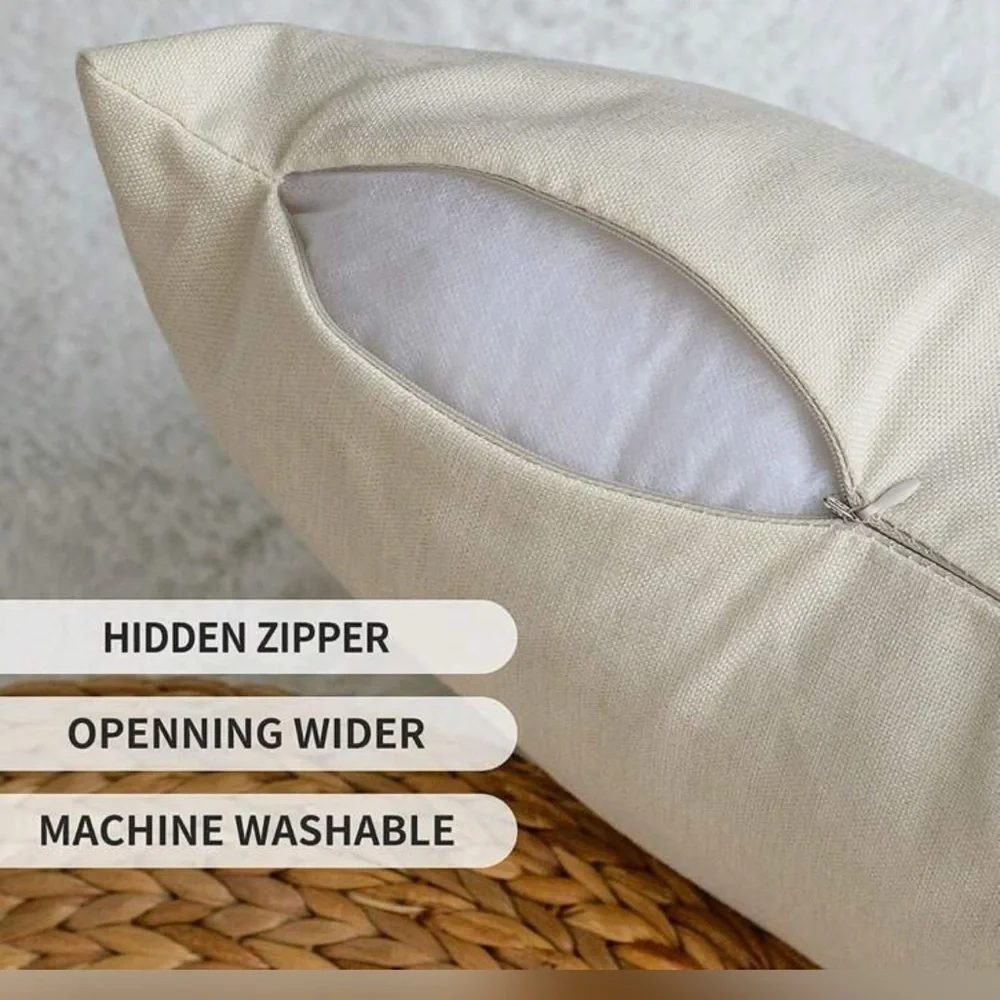 Rustic Woven Happy Fall with Pumpkin Pillow Case